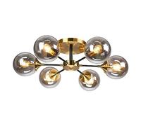 KCO Lighting 6 Light Black Brass Gold Sputnik Ceiling Light Fixture