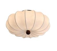 KCO Lighting Japanese Silk Ceiling Light Fixture White Fabric Flush Mount Ceiling Light Large Drum Light Fixtures Ceiling Hanging Boho Chandelier for Bedroom Entryway