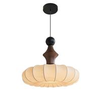 KCO Lighting Large White Silk Round Pendant Light Fixture Fabric Lantern Ceiling Lights Retro Vintage Chandelier Mid Century Modern Hallway Pendant Lighting