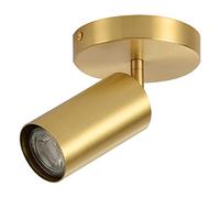 KCO Lighting Modern LED Tacking Lighting Brushed Gold Flush Mount Ceiling Spotlight Fixtures Single Brass Kitchen Track Lighting Indoor Ceiling Spot Light Fixture