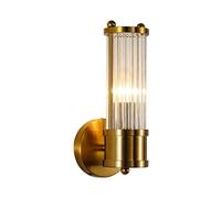 KCO Lighting Modern Wall Mount Light Crystal Flute Shape Wall Sconce Lighting Metal Wall Light Fixtures for Bathroom Living Room Hallway (1-Light)