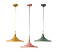 KCO Lighting Nordic Modern Macaron Pendant Light 3-Pack Farmhouse Barn Pendant Light Colorful Pendant Lighting Kitchen Island Lights Ceiling Hanging Over Island (Big)