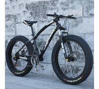 Kcolic 20/24/26 X 4.0 Inch Thick Wheel Mountain Bikes, Adult Fat Tire Mountain Trail Bike, 7/21 Speed Bicycle, High-Carbon Steel Frame, Dual Suspension Disc Brake Bicycle F,26in7