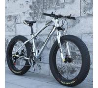 Kcolic 20/24/26 X 4.0 Inch Thick Wheel Mountain Bikes, Adult Fat Tire Mountain Trail Bike, 7/21 Speed Bicycle, High-Carbon Steel Frame, Dual Suspension Disc Brake Bicycle G,24in21