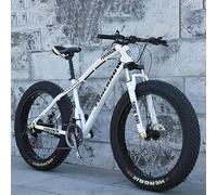 Kcolic 20/24/26 X 4.0 Inch Thick Wheel Mountain Bikes, Adult Fat Tire Mountain Trail Bike, 7/21 Speed Bicycle, High-Carbon Steel Frame, Dual Suspension Disc Brake Bicycle E,20in7