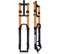 Kcolic 26 27.5 29 Inch DH Mountain Bike Fork Air Suspension Downhill 180mm Double Shoulder Fork 1-1/8 Suspension Fork Bicycle Disc Brake Downhill QR 9MM A,29