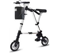 Kcolic Mini Foldable Bicycle 8 Inch Portable Folding Bike with Basket Ultralight Adult Students Folding Bike for Sports Outdoor Cycling Travel Commuting C,8in