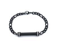 Kcouiee Stainless Steel Cremation Urn Bracelet for Ashes - Cylinder Memorial Jewelry with Cubic Zirconia Diamonds, Waterproof Keepsake for Loss Loved Ones, 25.5cm, Cubic Zirconia