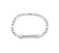 Kcouiee Stainless Steel Cremation Urn Bracelet for Ashes - Cylinder Memorial Jewelry with Cubic Zirconia Diamonds, Waterproof Keepsake for Loss Loved Ones, 25.5cm, Cubic Zirconia