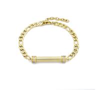Kcouiee Stainless Steel Cremation Urn Bracelet for Ashes - Cylinder Memorial Jewelry with Cubic Zirconia Diamonds, Waterproof Keepsake for Loss Loved Ones, 25.5cm, Cubic Zirconia