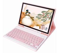 KcoxdCn Slim Candy Colors Keyboard Case Compatible with Galaxy Tab S9 11 / S9 FE 10.9 Inch 2023 SM-X710/X716B/X718U with S Pen Holder, Mutil Angles Stand Cover Detachable Wireless Keyboard (Pink)