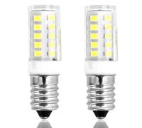 kcrnw 2Pcs E14 LED Corn Bulb Light 5W AC220-240V Cool White 6000K Small Edison Screw Bulb for Fridge Cooker Hood Extractor Fan Table Lights Chandeliers Crystal Lamps Not Dimmable Ceramic Base