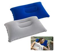 kcrnw 2PCS Inflatable Pillow Camping Travel Blow Up Small Air Pillow Neck Lumbar Support Adjustable Firmness Water Resistant for Beach Sunbathing Fishing Car Airplane Office 22 * 34cm