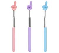 kcrnw 3 Pcs Telescopic Teachers Pointer Mini Retractable Extendable Pointer Teacher Hand Finger Pointers Stick for Teaching Presentations Lectures Auxiliary Tools Back to School (Blue Pink Purple)