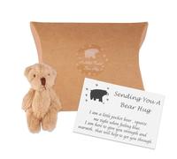 kcrnw A Little Pocket Bear Hug Tiny Teddy Love Token Anti-Anxiety Cute Worry Bear with Sending You a Hug Card Gifts for Mom Friends Graduation Family Lover Birthday School Halloween Christmas