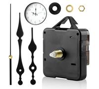 kcrnw Clock Mechanisms Battery Powered Kit with Hands Silent Quartz Clocks Mechanism High Torque Clock Movement Replacement Battery Wall Watch for DIY Repair, Home Office Kitchen, Black