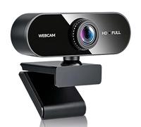 kcrnw Webcam for PC with Microphone Full HD 1080P USB Streaming Web Camera 125° View with Clip Plug and Play for Laptop Desktop Live Video Calls Streaming Gaming Online Classes