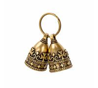 kcrygogo Quiet Brass Pet Bell Set with ID Capsule - Vintage Collar Tracking Accessory for Adult Cats & Dogs, Bird Alert Chime, Soft Crisp Sound, 2-Pack
