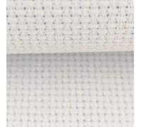 KCS 19" x 28" 14CT Counted Cotton Aida Cloth Cross Stitch Fabric (White)