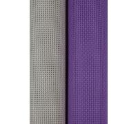 KCS 2 pc of 38cmx45cm Counted Cross Stitch Cotton Aida Cloth needlework Fabric (Pearl Grey+Lavender, 11CT)
