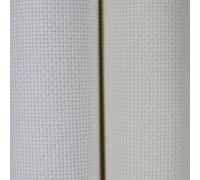 KCS 2 pc of 38cmx45cm Counted Cross Stitch Cotton Aida Cloth needlework Fabric (White+Antique White,14CT)