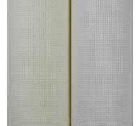 KCS 2 pc of 38cmx45cm Counted Cross Stitch Cotton Aida Cloth needlework Fabric (White+Antique White,16CT)