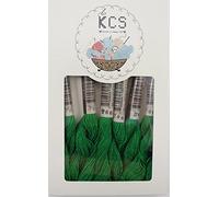 KCS 25 M/Skein Mercerized Pearl Cotton Crochet Needlepoint Thread,Size 5,6 skeins,Christmas Green br