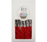 KCS 25 M/Skein Mercerized Pearl Cotton Crochet Needlepoint Thread,Size 5,6 skeins,Christmas red br