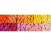 KCS 25 M/Skein Mercerized Pearl Cotton Crochet Needlepoint Thread,Size 5,Mixed Color (12color20, 12 skeins)