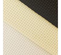 KCS 3 pc of 30cmx45cm 16CT Counted Cross Stitch Cotton Aida Cloth Fabric… (White+Cream+Black)