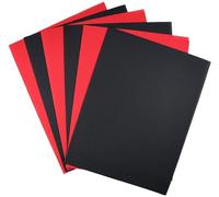 KCS 4/6 pc of 12" x 18"(30cmx45cm) 18CT Counted Cotton Aida Cloth Cross Stitch Fabric (6 pc, Red+Black)