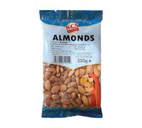 KCS Almonds 250g - Natural Whole Almonds - Raw Badam Nuts - Suitable for Snacking, Cooking & Baking