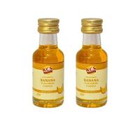 KCS Banana Flavouring Essence 28ml x 2 | Premium Food Grade Banana Extract for Baking, Cakes, Desserts, Ice Creams, Beverages & Confectionery