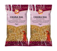 KCS Chana Dal 1kg x 2 -Split Chickpeas, Rich in Protein and Fiber, Perfect for Curries, Dals, and Snacks (Pack of 2)