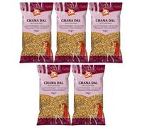 KCS Chana Dal 1kg x 5 - Split Chickpeas, Rich in Protein and Fiber, Perfect for Curries, Dals, and Snacks (Pack of 5)