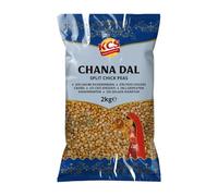 KCS Chana Dal 2kg - Split Chickpeas | Ideal for Curries, Soups & Snacks | High-Protein Plant-Based Legume | Pack of 2kg