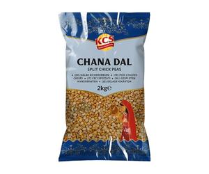 KCS Chana Dal 2kg - Split Chickpeas | Ideal for Curries, Soups & Snacks | High-Protein Plant-Based Legume | Pack of 2kg