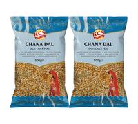 KCS Chana Dal 500g x 2 - Split Chickpeas | Ideal for Curries, Soups, Snacks & Side Dishes | Pack of 2