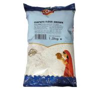 KCS Chapati Atta Brown 1.5kg - Whole Wheat Flour for Chapati, Roti and Paratha - Atta Flour - 1.5kg Pack