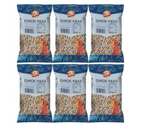KCS Chick Peas 2kg (Pack of 6) - Premium Quality Whole Dried Kabuli Chana | High in Protein & Fibre | Ideal for Curries, Salads, Soups & Hummus