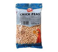 KCS Chick Peas 500g - Dried Chickpeas (Garbanzo Beans/Kabuli Chana) - Suitable for Curries, Salads & Cooking - 500g Pack