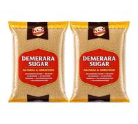 KCS Demerara Sugar 3kg (Pack of 2) | Natural Golden Brown Sugar | Ideal for Baking Cakes, Cookies & Caramelizing Desserts | Sweetener for Coffee, Tea & other Beverages | Delightful Crunchy Texture