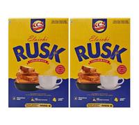 KCS Elaichi Rusk 400g x 2 | Cardamom Flavoured Rusk Biscuits | Crispy Tea Toast | Suitable for Tea Time Snacking & Dipping | 800g Total