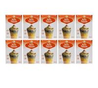 KCS Kesar Falooda Mix 200g x 10 | Saffron Flavoured Dessert| Instant Drink & Dessert Mix | Suitable for Milk-Based Falooda & Sweet Beverages | 2kg Total
