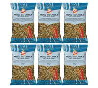 KCS Mung Dal Chilka 500g x 6 - Split Green Lentils with Husk | Ideal for Curries, Soups & Snacks | High-Protein Plant-Based Legume | Pack of 6