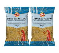 KCS Mung Dal Yellow 500g x 2 | High Protein & Fiber-Rich Split Mung Beans | Ideal for Dals, Soups & Curries