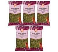 KCS Mung Whole 1kg x 5 - Whole Green Mung Beans | Ideal for Curries, Salads, Soups & Snacks | High-Protein Plant-Based Legume | Pack of 5