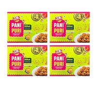 KCS Pani Puri Kit 360g x 4 - Complete Golgappa Kit with Crispy Puris, Spicy Pani Mix & Sweet Chutney | Authentic Street-Style Pani Puri at Home | Pack of 4