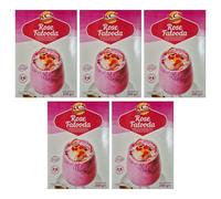 KCS Rose Falooda Mix 200g x 5 | Rose Flavoured Dessert| Instant Drink & Dessert Mix | Suitable for Milk-Based Falooda & Sweet Beverages | 1kg Total