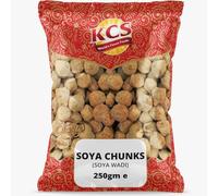 KCS Soya Chunks 250g | High Protein Meat Substitute | Plant-Based Vegetarian Protein | Rich in Fibre | Ideal for Curries, Stir-Fries & Salads | 100% Vegan